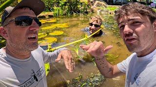 My PREDATOR POND MAKEOVER I Got Paul Cuffaros fish with the 2 Florida Boys