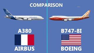 Boeing 747-8i vs Airbus A380 a Comparisons of two Legends  #Airbus #Boeing #B747 #A380