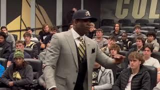 Deion Sanders Meets with the Colorado Football Team Players for the First Time