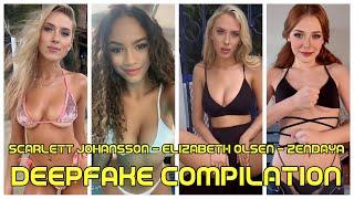 TikTok Hot Deepfake Compilation - Scarlett Johansson Elizabeth Olsen Zendaya - Deepfaker - HD