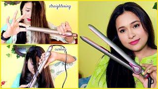 1 min hair straightening and curling tutorial with New Agaro Hair Straightener