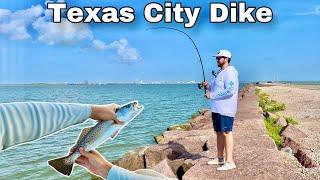 FISHING the LONGEST PIER in the WORLD for SPECKLED TROUT  Texas City Dike