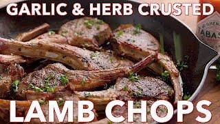 Dinner Holiday Garlic & Herb Crusted Lamb Chops - Natashas Kitchen