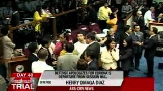 Henry Omaga Diaz reports that Corona & his family are at the Senators lounge