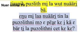 riɛk ɛn ci̠ tuɔɔk kä gambella kä i̠taŋ.ɛ puɔɔlith nuäärä caa näk ɔ ɛ anywak