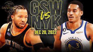 Golden State Warriors vs New York Knicks Full Game Highlights  December 20 2022  FreeDawkins