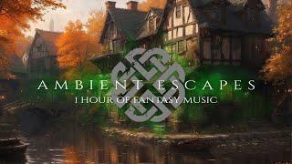 1 Hour Relaxing Fantasy Music  Medieval Town Ambience for Reading Writing DnD