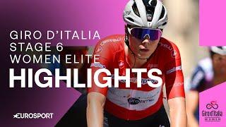 IMMENSE COMEBACK   Womens Giro DItalia Stage 6 Race Highlights  Eurosport Cycling