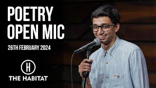 Live Poetry Open Mic at The Habitat 26th February 2024