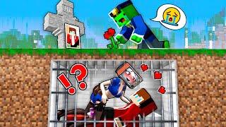 TV WOMAN POLICE and JJ BURIED ALIVE FELL in LOVE in PRISON GRAVE Mikey is SAD in Minecraft - Maizen