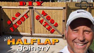 DIY Easy Sag Proof Wooden Fence Gates with Half-Lap Corners No cheesy metal corners