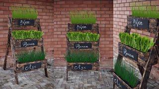 Мобильный огород. Ящики для зелени. #идеидляогорода #дача