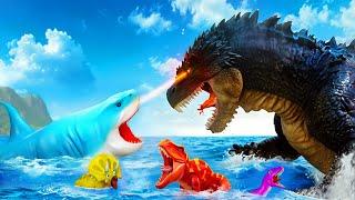 Godzilla vs Big Shark - Clash of Titans  Jurassic World Dinosaurs Rescue Adventure