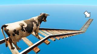 Crazy Cow Parkour - IMPOSSIBLE PARKOUR GTA  Vaca Parkour