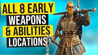 Assassins Creed Valhalla - ALL 8 Weapons & Abilities EARLY Locations BEFORE You Go To England