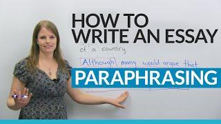 How to write a good essay Paraphrasing the question