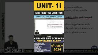  CSIR Practice Question  Unit 1  Topic I. Stability of proteins and nucleic acids. 