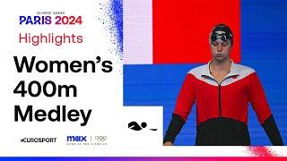 TOTAL DOMINATION ‍️  Womens Swimming 400m Individual Medley Highlights  #Paris2024