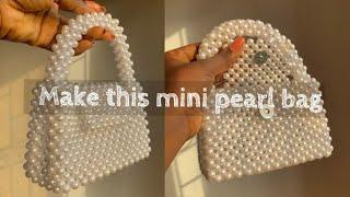 HOW TO MAKE A MINI BALENCIAGA BEADED BAG  FOR BEGINNERS ONLY. 
