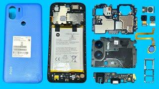 poco c51 disassembly  poco c51 teardown  poco c51 back cover open