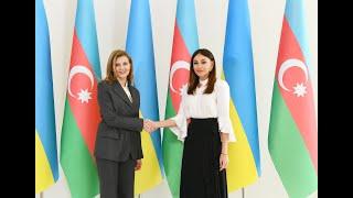 First Vice-president of Azerbaijan Mehriban Aliyeva meets with First Lady of Ukraine Olena Zelenska