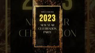 Free Gold New Year Celebration Party Invitation Video Template Customizable - FlexClip