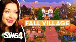 I Built a MASSIVE Fall Inspired Village in The Sims 4 No CC