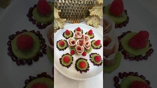 Festive Dessert Fruit Plate with Prosciutto Ham This Christmas#easy recipe