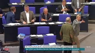 AfD-Fraktion verlässt Bundestag bei Rede von Johannes Kahrs SPD am 12.09.18