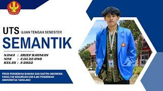 UTS SEMANTIK  ARIEF RAHMAN - A11122040