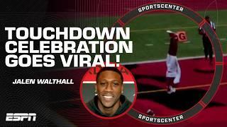 UIW Jalen Walthall on his VIRAL headstand touchdown celebration making an NFL debut  SportsCenter