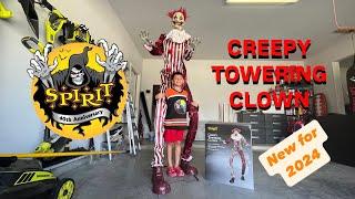 2024 Creepy Towering Clown  Spirit Halloween  Unboxing and Demo