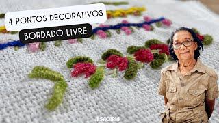 4 PONTOS DECORATIVOS PARA BORDADO LIVRE ENEDI