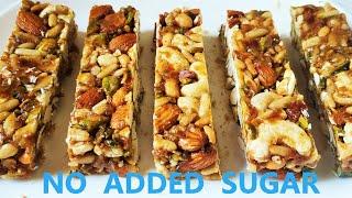 Healthy Nut Bar with Honey without added Sugar  Simple and easy Nut Bar Recipe