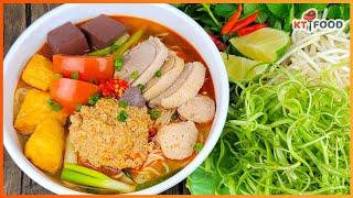 Bí quyết nấu Bún Riêu Miền Tây - không cần hầm xương nước lèo vẫn đậm đà - KT Food