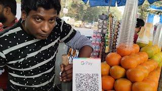 HARDWORKING BOY Selling Orange Fruits Juice on the Street For 50Rs Rs l Indian Street Food