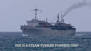 Submarine Tender USS Emory S Land inbound to Melbourne seen at Point Lonsdale Victoria Australia.