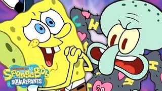 SpongeBob Makes Squidward an EYELASH SWEATER 