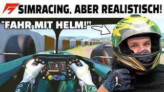 Simracing mit Helm weil es sonst UNREALISTISCH ist  Formel 1 Helm Challenge