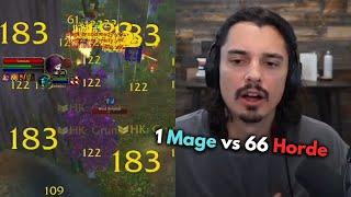 1 Mage WIPES out a Horde 66-man Raid Group on SoD