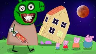 Zombie Apocalypse Zombies Appear At The Pig City‍️  Peppa Pig Funny Animation