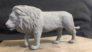 African Lion Sculpture  Super Sculpey Lion