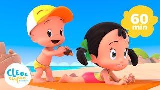 Vamos a la playa y más canciones infantiles de Cleo y Cuquín  Familia Telerín 60 min