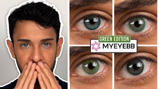 Most Natural Green Contact Lenses  MYEYEBB Green Edition