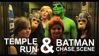 Temple Run & Batman Chase sequence - QEHS Christmas Panto 2012