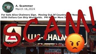 BEWARE The Facebook Scammers How To Spot a Fake and Keep Your Allis Chalmers Tractor Fun Money Safe