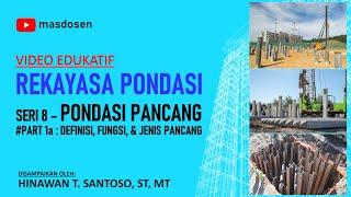 PONDASI PANCANG  part1a_Definisi Fungsi & Jenis Pancang - Hinawan T. Santoso ST MT