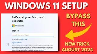 Bypass Microsoft Account Login Windows 11 23H224H2 Bypass Windows 11 Microsoft Account