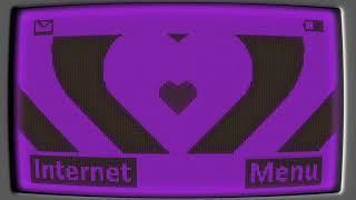 Black and Purple Y2k Nokia Monochrome Heart Background  1 Hour Looped HD