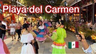 Playa del Carmen Mexico  Walking Tour 4K 60fps March 29 2024